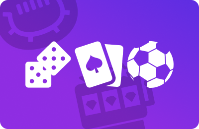 Illustration of dice, cards & casino